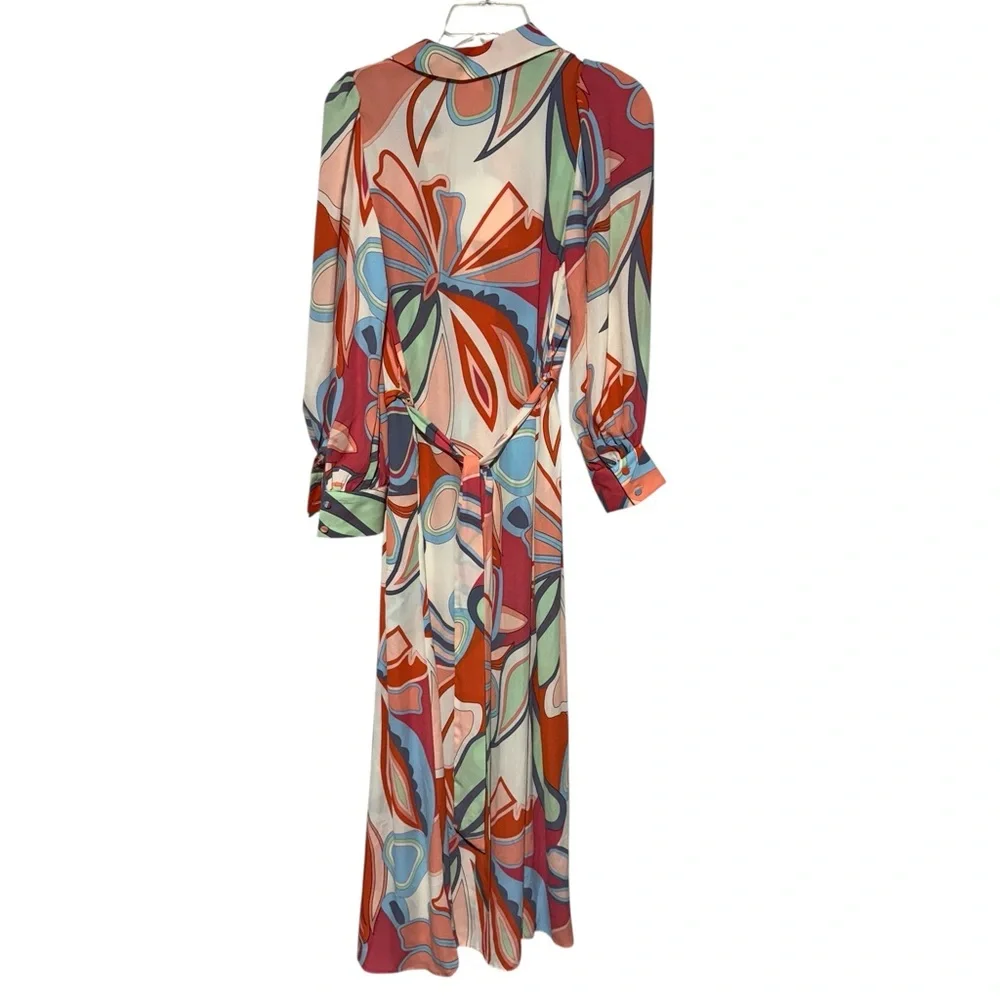 Alexis Target NWT Mixed Floral‎ Long Sleeve Maxi Dress XXS 70s Psychedelic